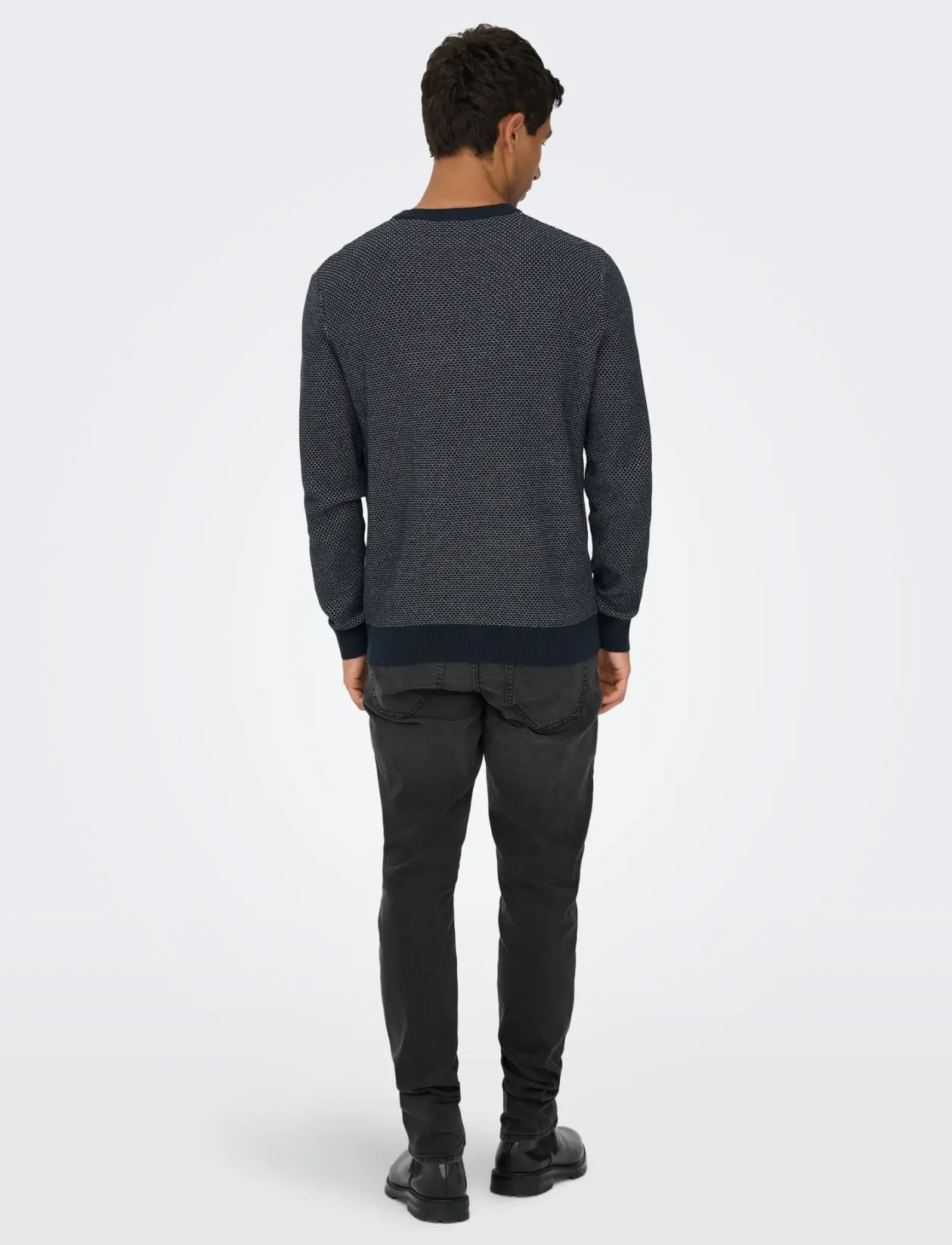 ONSMORGAN 12 STRUCTURE CREW KNIT NOOS - Rund hals
