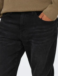 ONSWEFT REGULAR BLACK 8638 MAT DNM NOOS - Regular jeans
