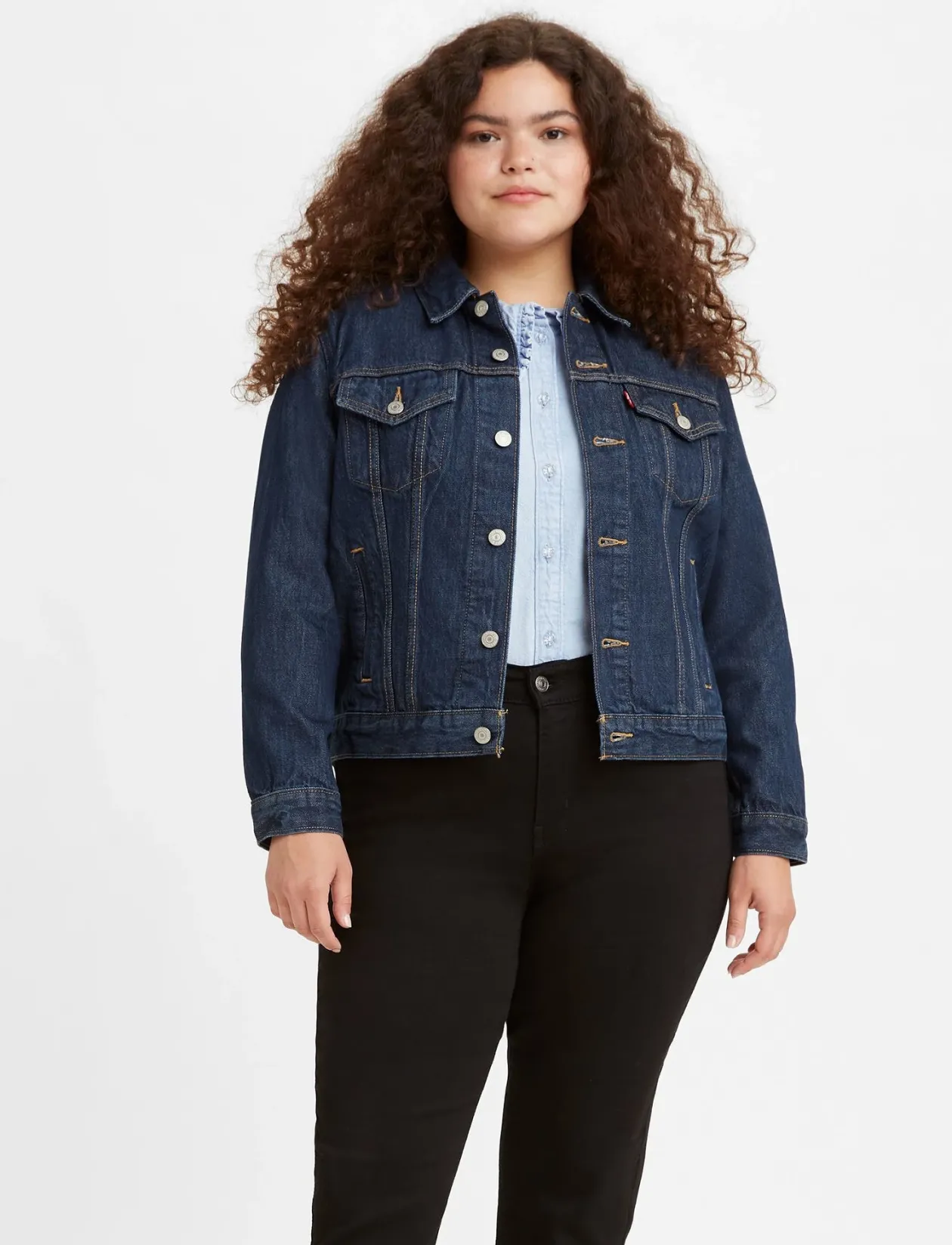 ORIGINAL TRUCKER CLEAN DARK AU - Denimjakker