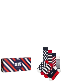 4-Pack Classic Navy Socks Gift Set - Sokker