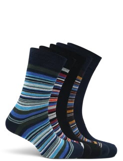 5-Pack Men Bamboo Basic Socks MULTI COLOR - Sokker