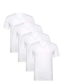 4-Pack Men Bamboo V-neck Undershirt - Nattrøjer