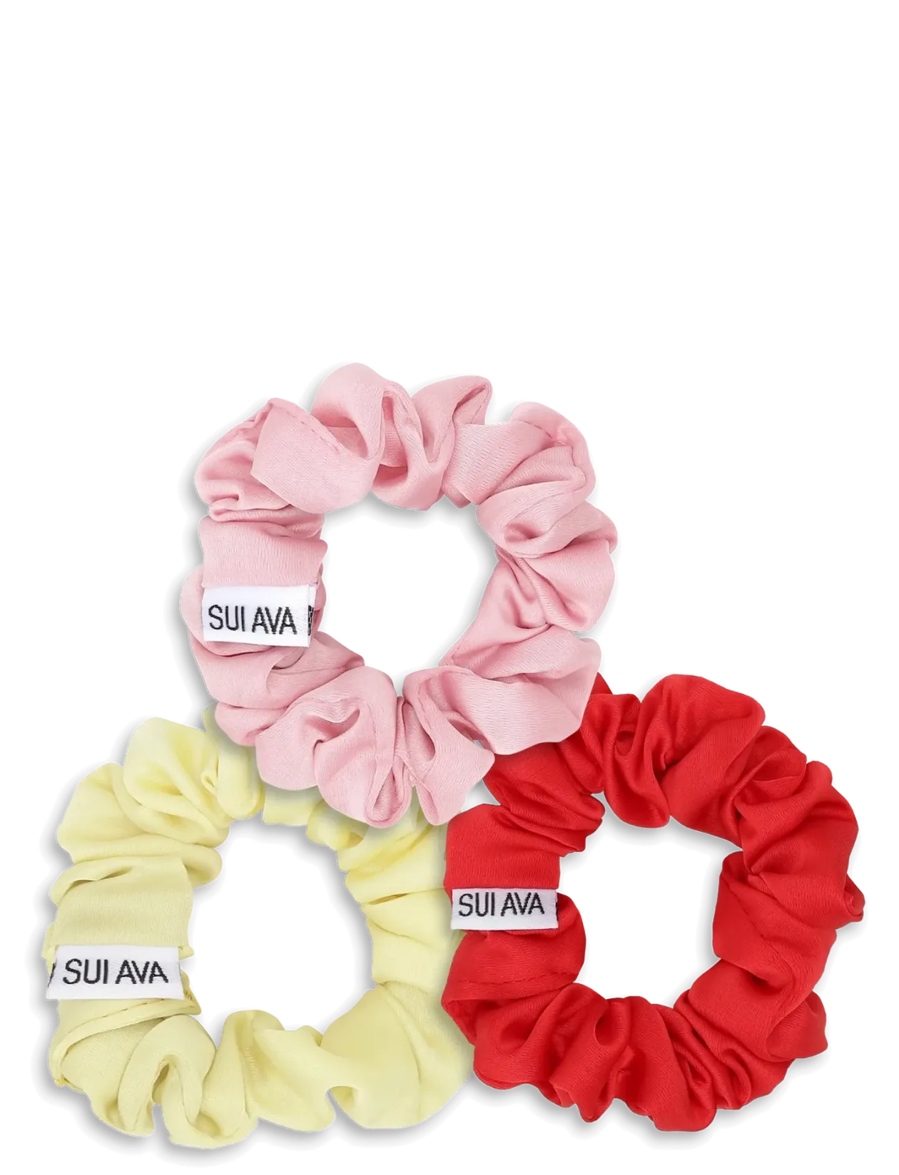 3-Pack Ruched Ribbon Scrunchies - Scrunchies