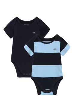 2 Pack SS Striped Romper - Sæt med body