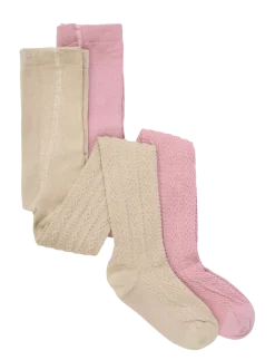 2-Pack Stockings w. Pattern - Strømpebukser