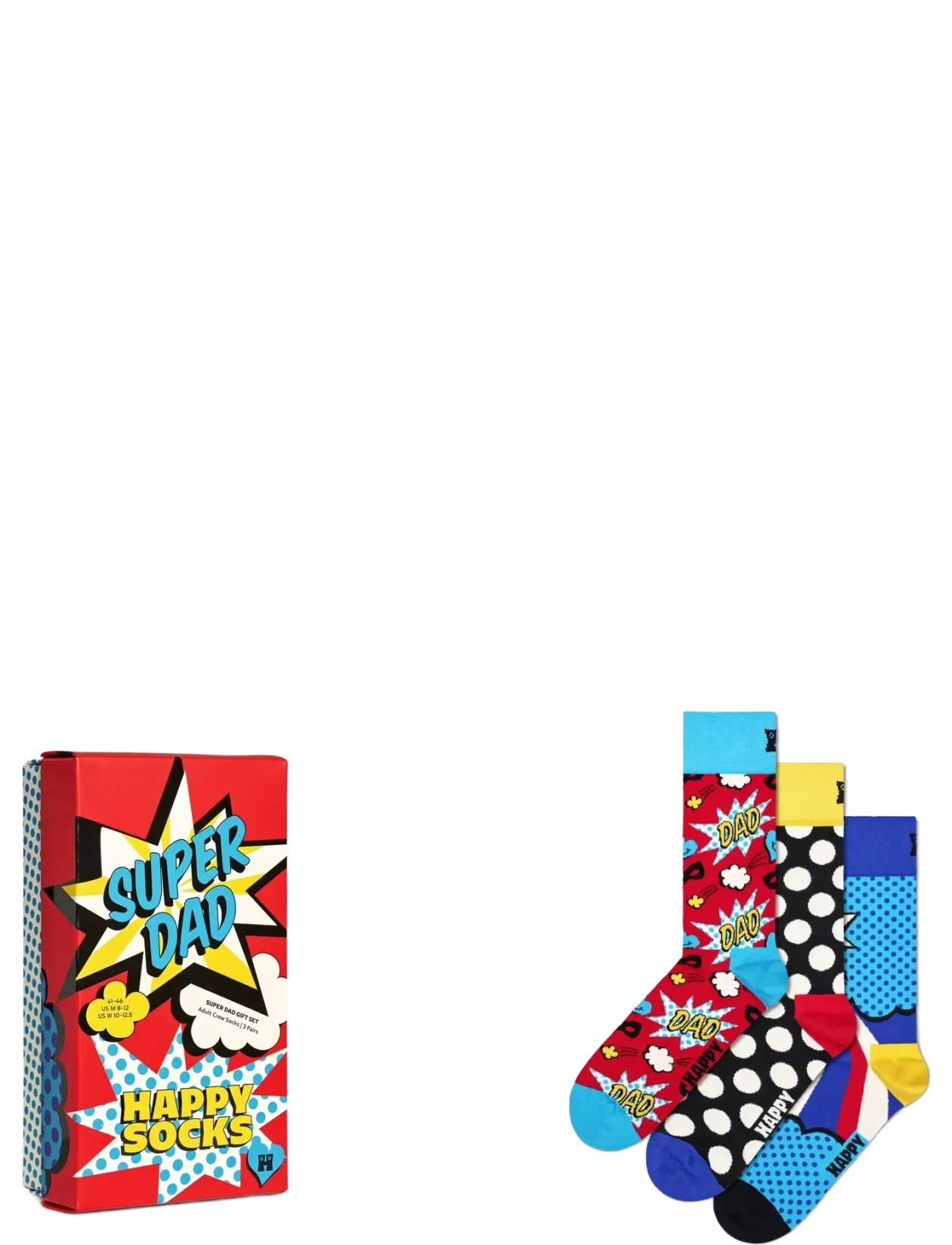 3-Pack Super Dad Socks Gift Set - Sokker