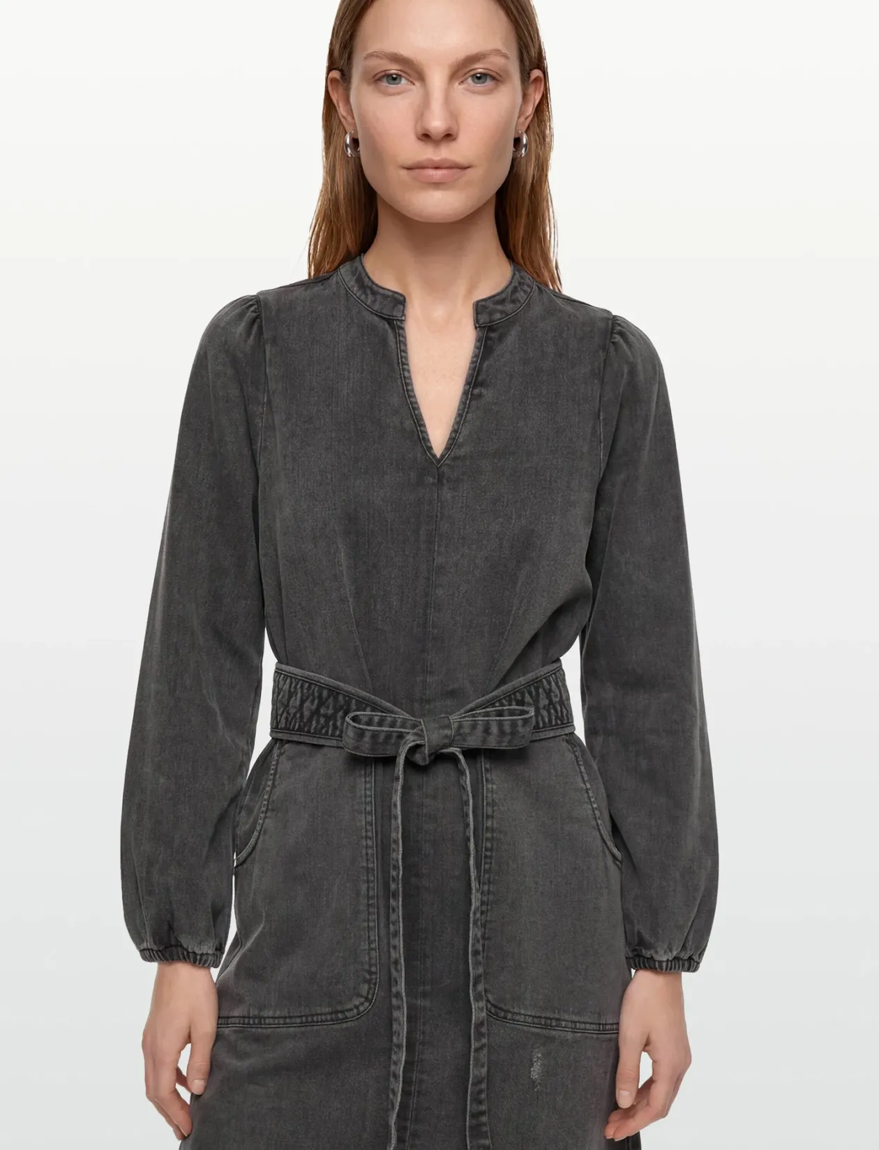 ParisLL Midi Dress LS - Denimkjoler