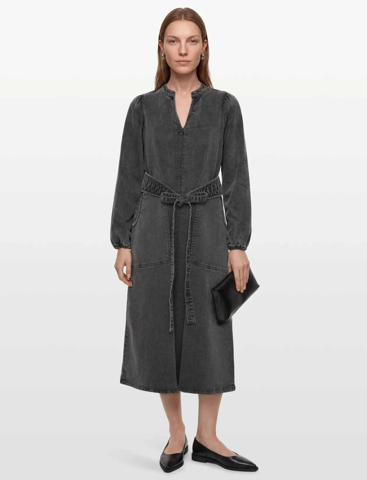 ParisLL Midi Dress LS - Denimkjoler