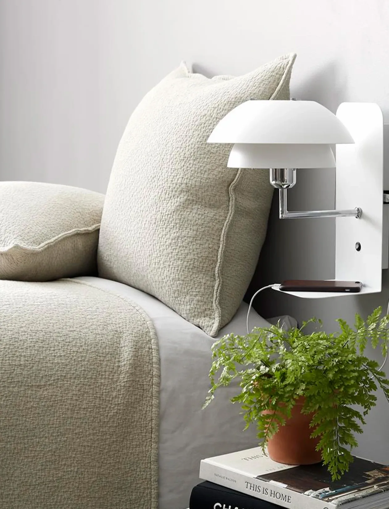 Parma væg lampe m/usb - Væglamper