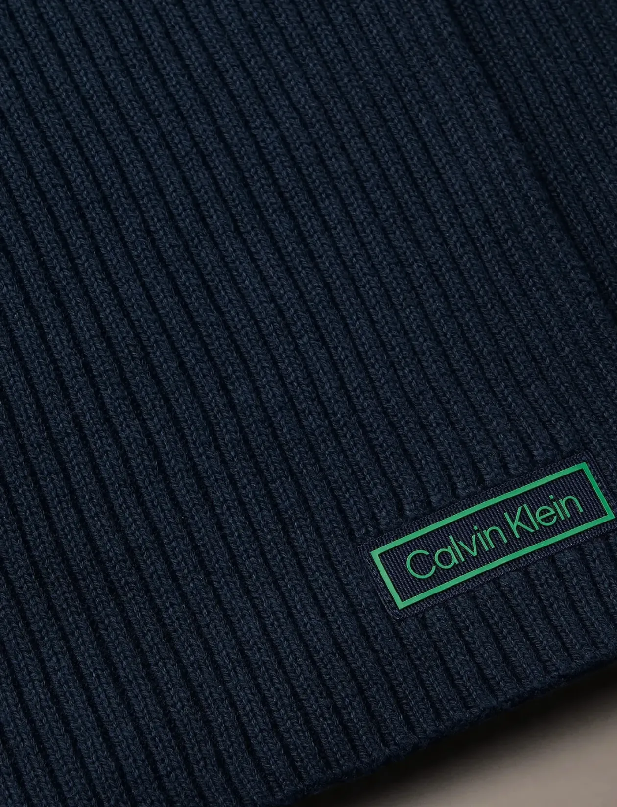 PATCH CHUNKY RIB COTTON SCARF - Halstørklæder
