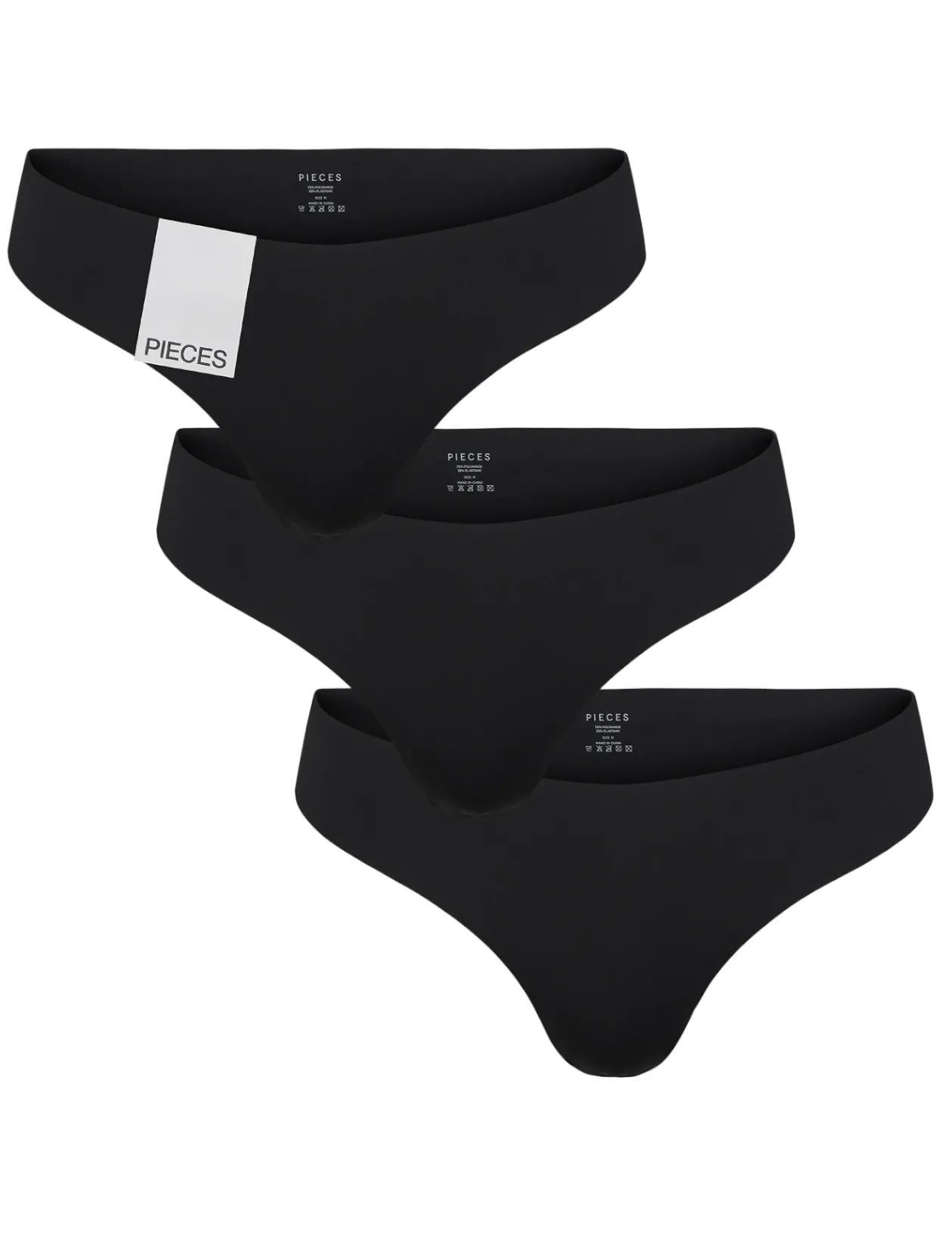 PCNAMEE THONG 3-PACK NOOS - Seamless trusse