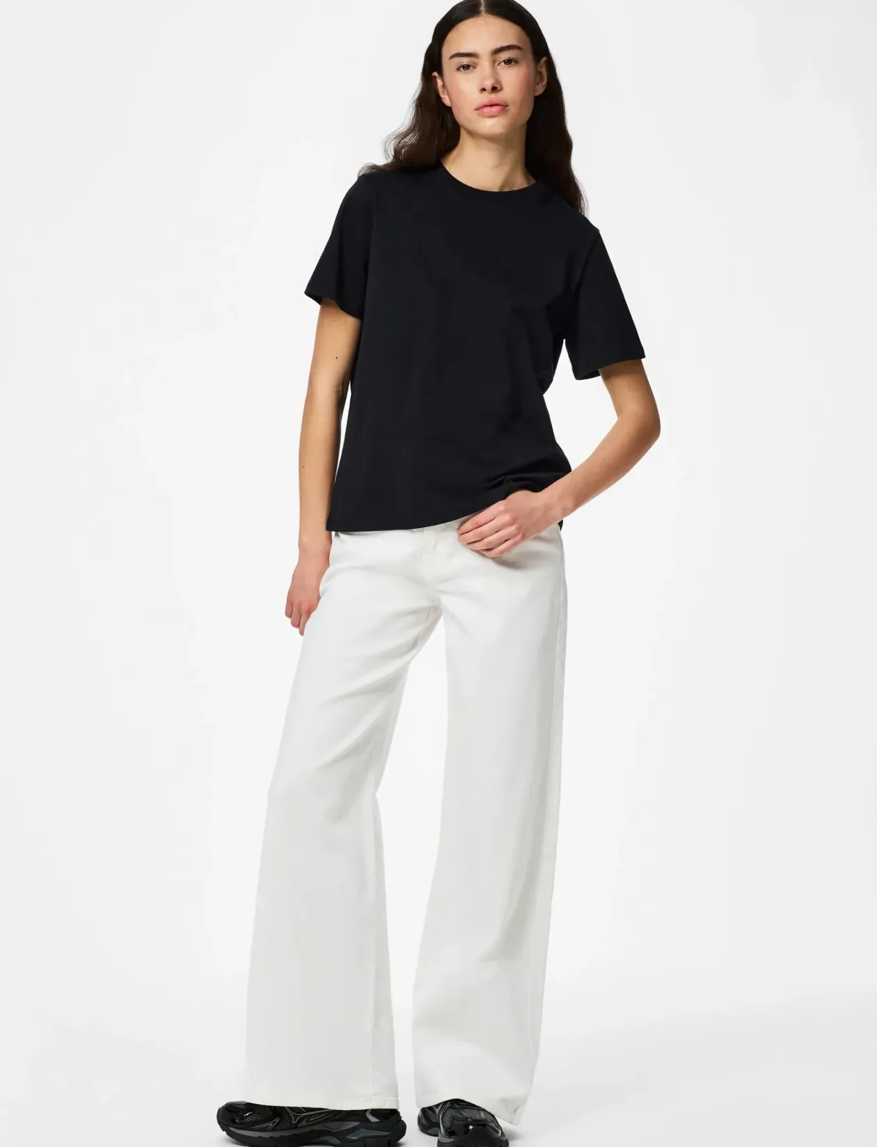 PCRIA SS SOLID TEE JRS NOOS BC - T-shirts