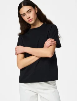 PCRIA SS SOLID TEE JRS NOOS BC - T-shirts