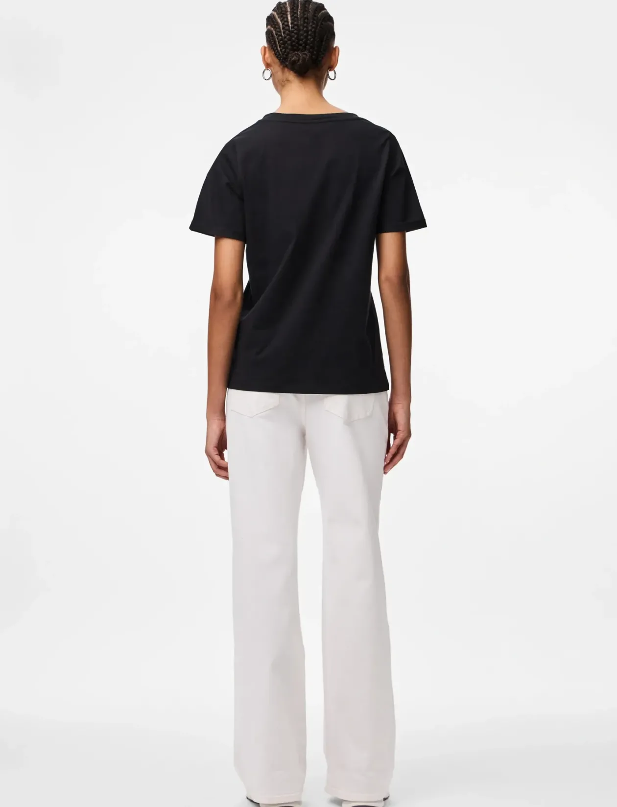 PCRIA SS V-NECK SOLID TEE JRS NOOS BC - T-shirts