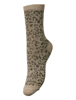 PCSEBBY GLITTER LONG AOP SOCKS NOOS BC - Sokker