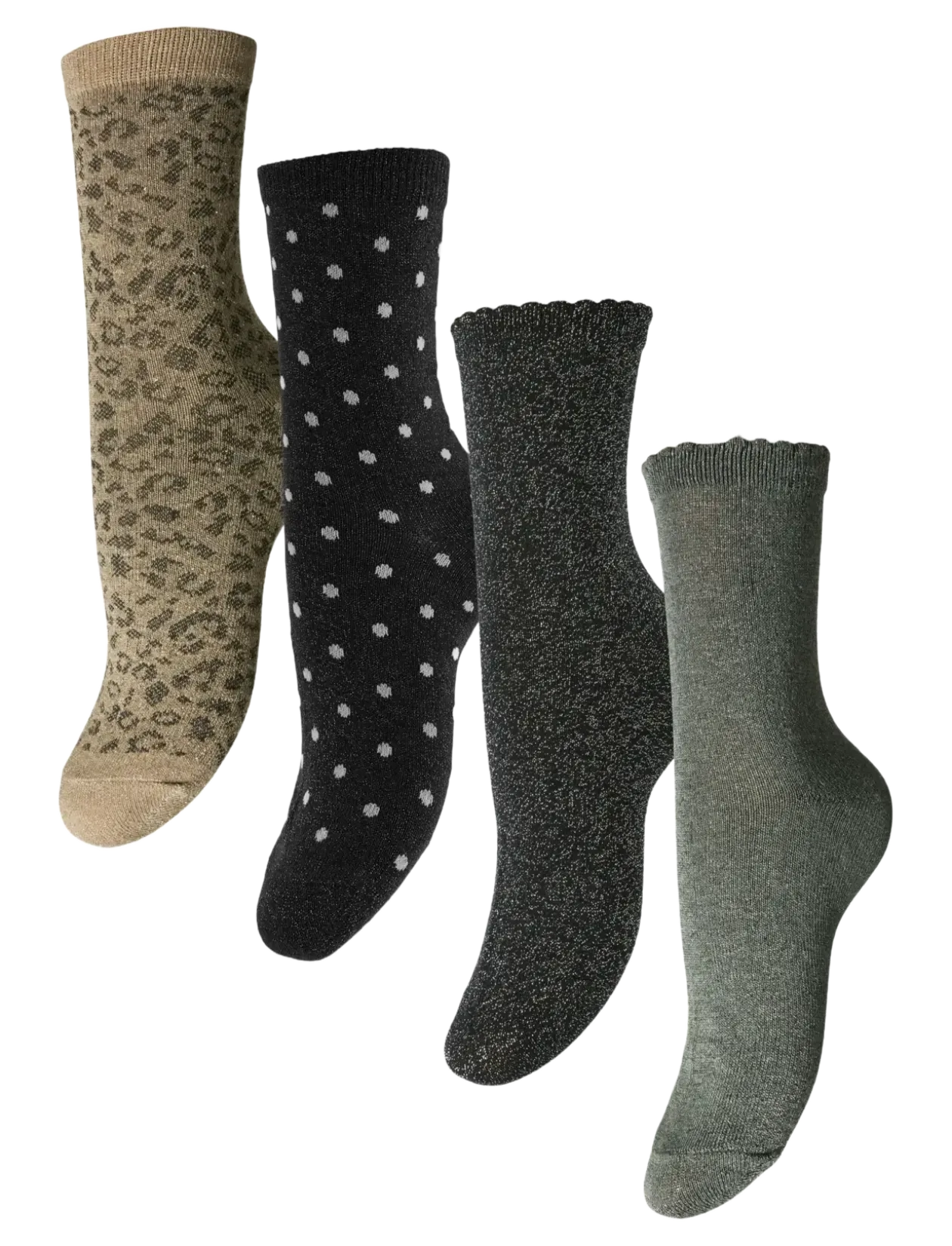 PCSEBBY GLITTER LONG 4-PACK MIX NOOS BC - Sokker