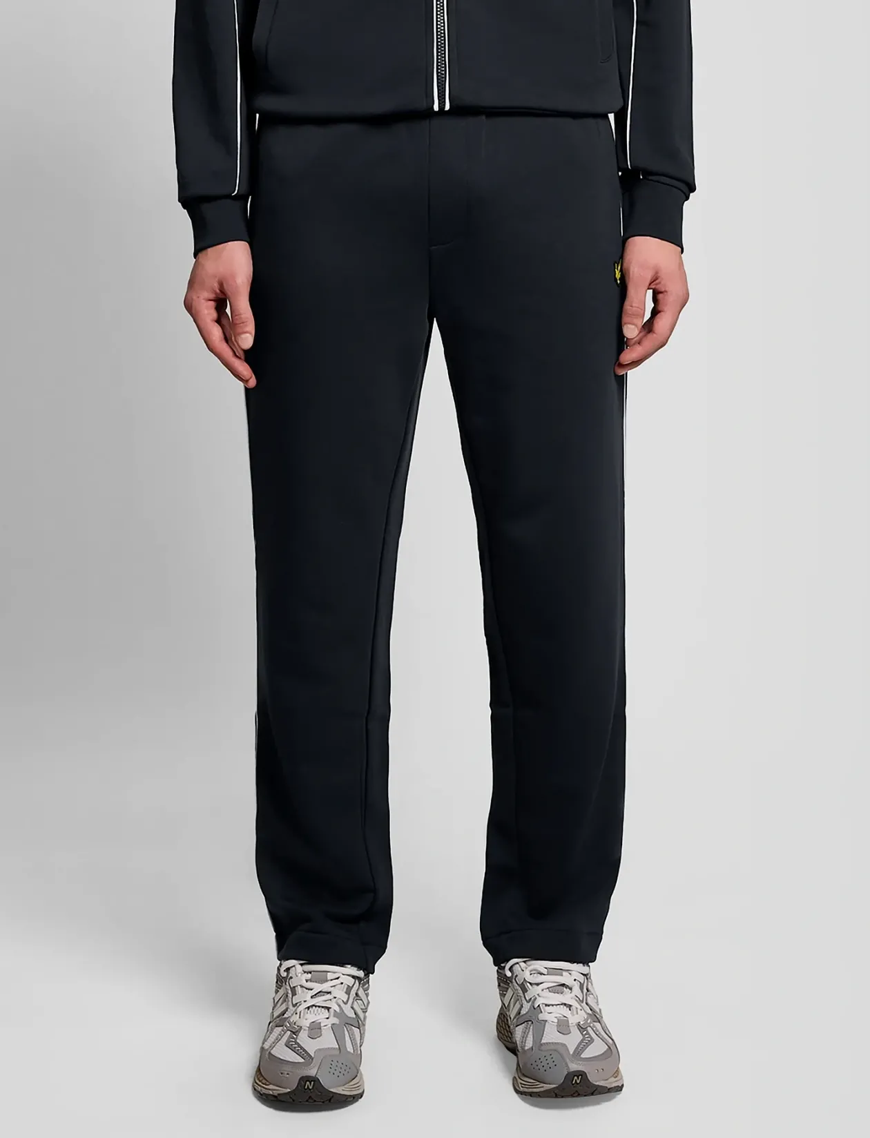 Piped Straight Leg Track Bottoms - Sweatpants