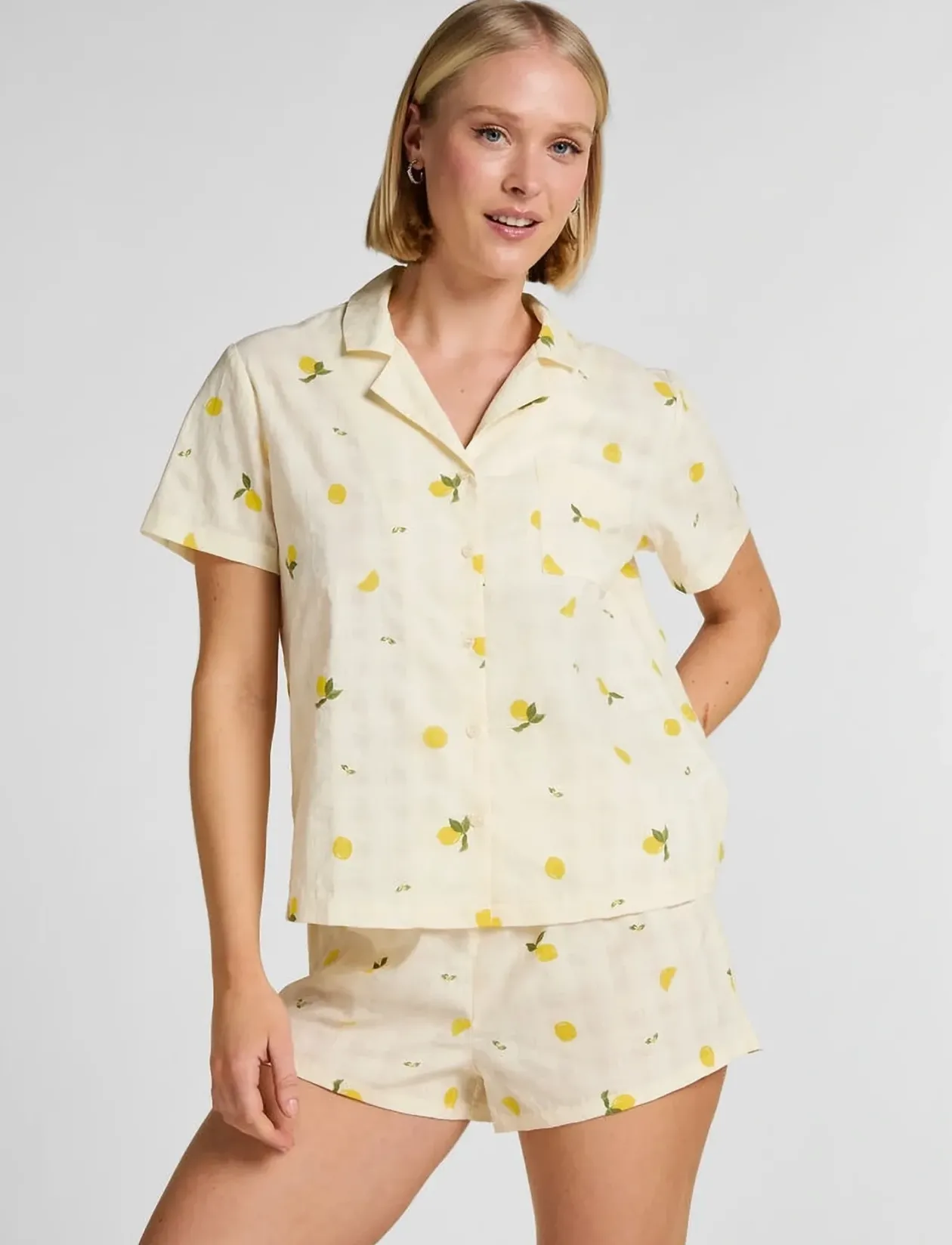 Pj Ss Woven Lemon - Pyjamas