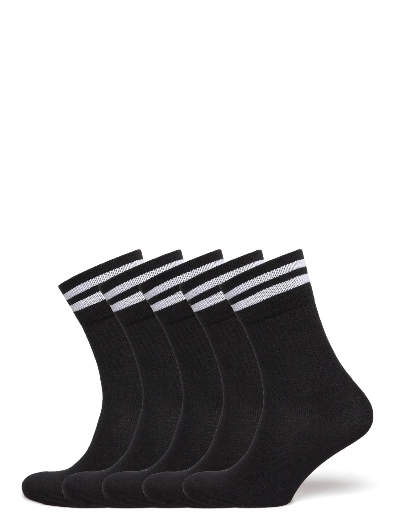 5-PK Tennis Socks with Stripes - Strømper