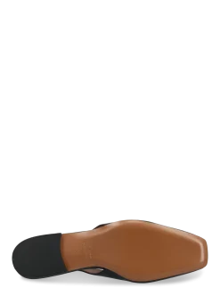 Plesio Black Nappa - Flade slingbacks