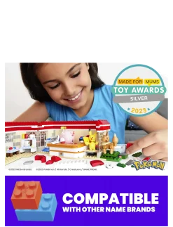 Pokémon Building Toy Kit, Forest Center (648 Pieces) with 4 Action Figures - Legesæt