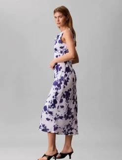 PRINTED CHIFFON SL COWL NECK MAX - Midi kjoler