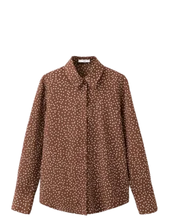 Printed straight shirt - Langærmede