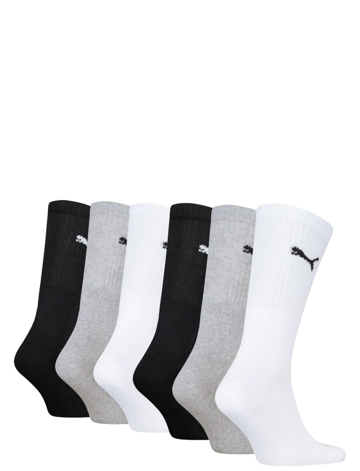 PUMA UNISEX CREW SOCK 6P ECOM - Strømper