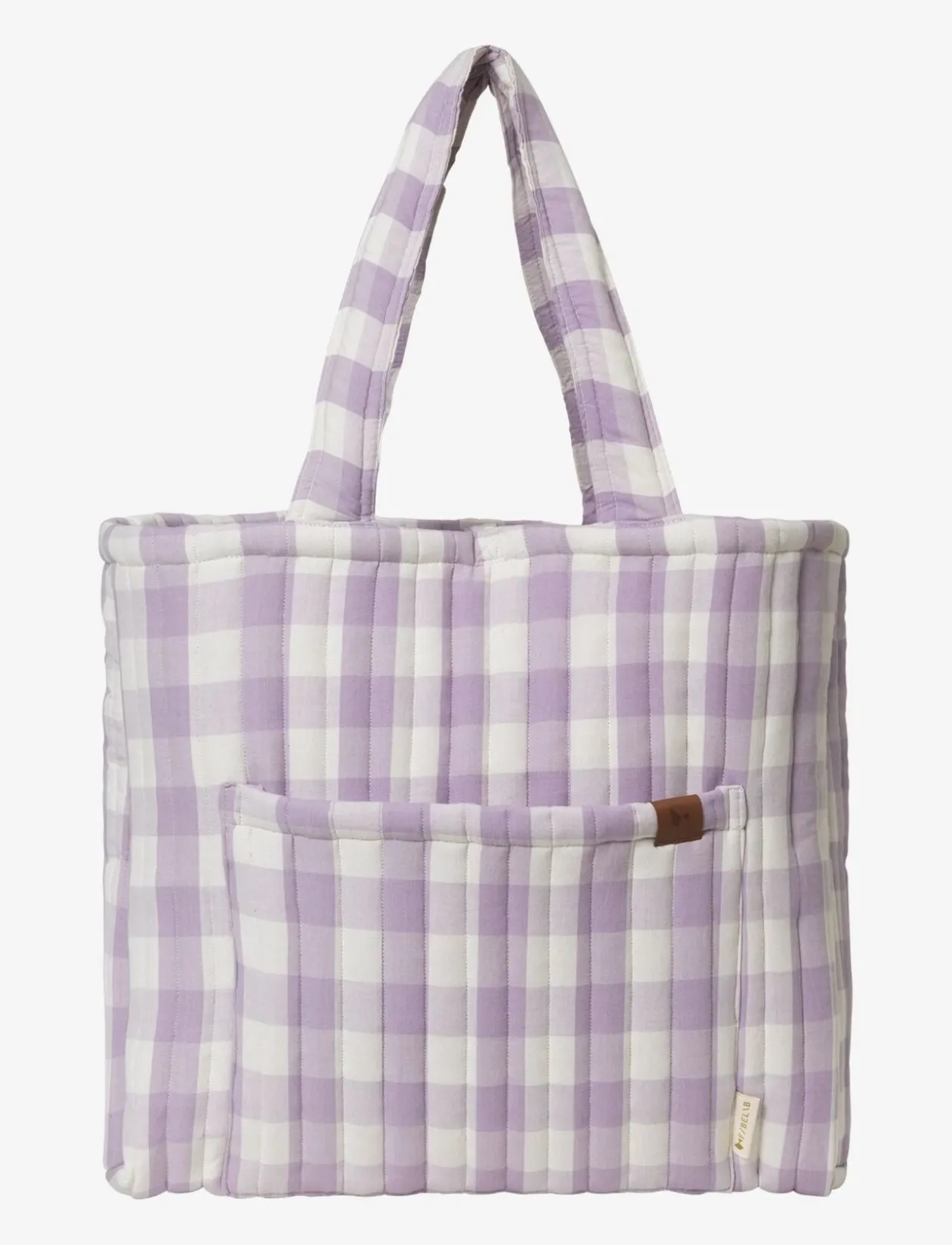 Quilted Tote Bag - Lilac Checks - Totes & små tasker