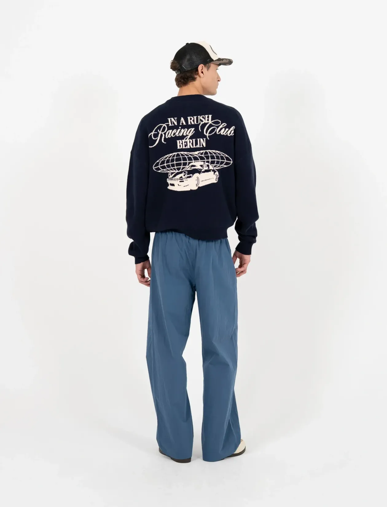 Racer Trackpants Navy - Sweatpants