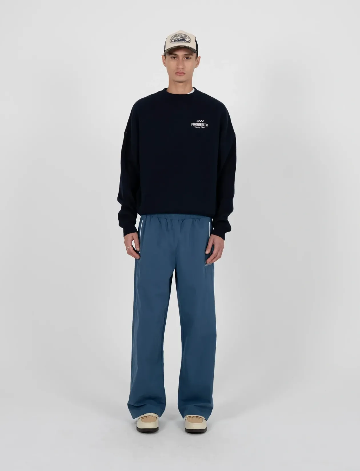 Racer Trackpants Navy - Sweatpants