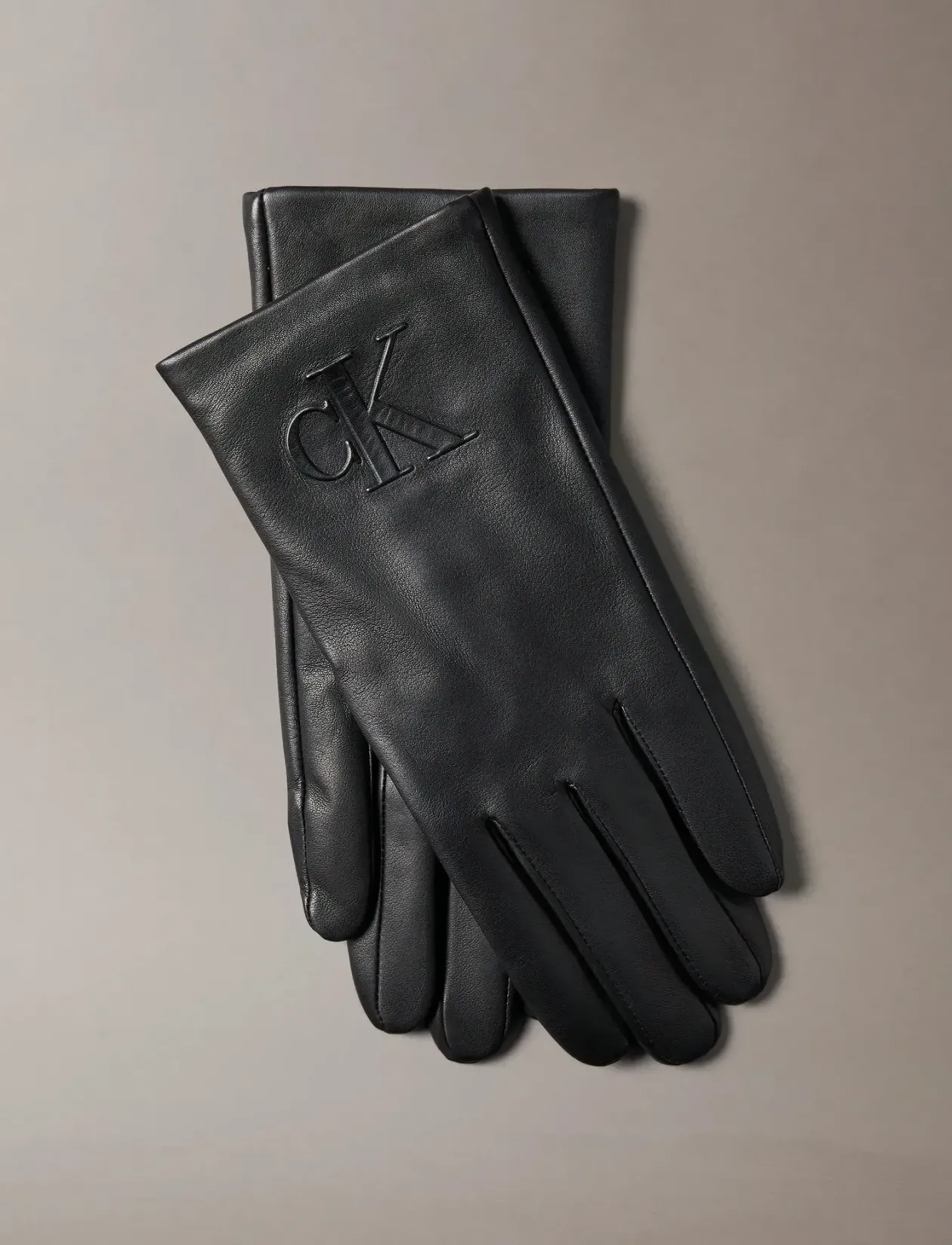 RAISED CK LEATHER GLOVE - Handsker & Vanter