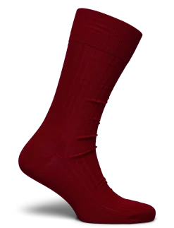 Red Ribbed Socks - Sokker