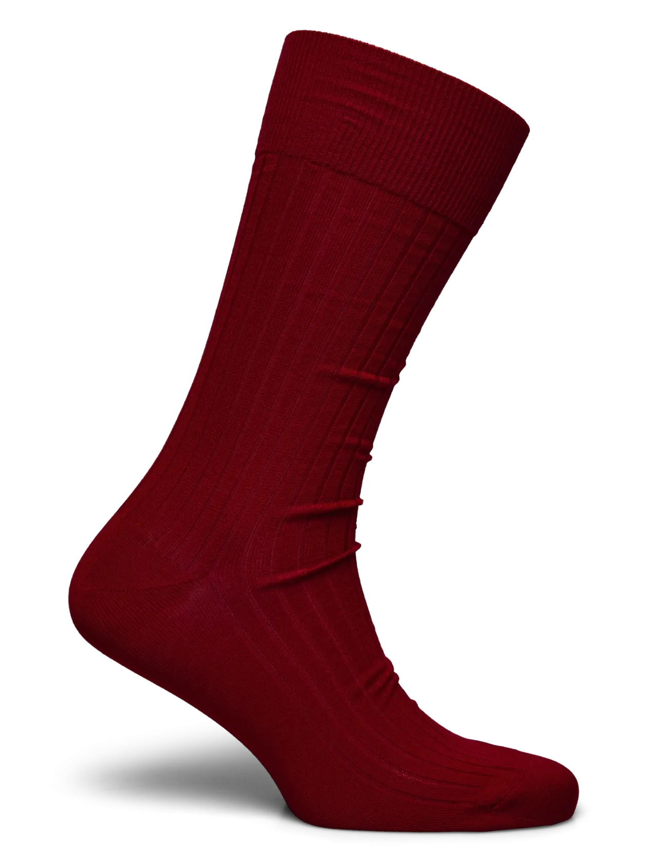 Red Ribbed Socks - Sokker