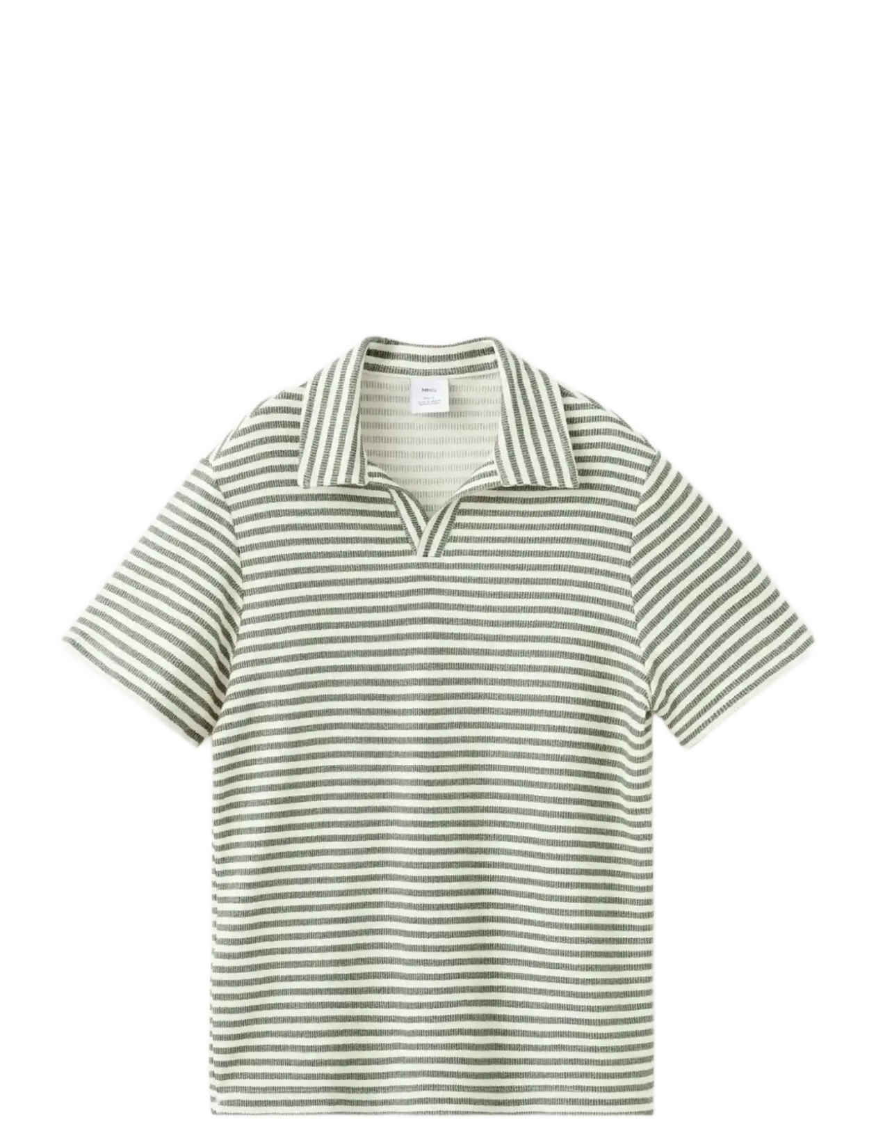Regular fit textured stripe polo - Kortærmede