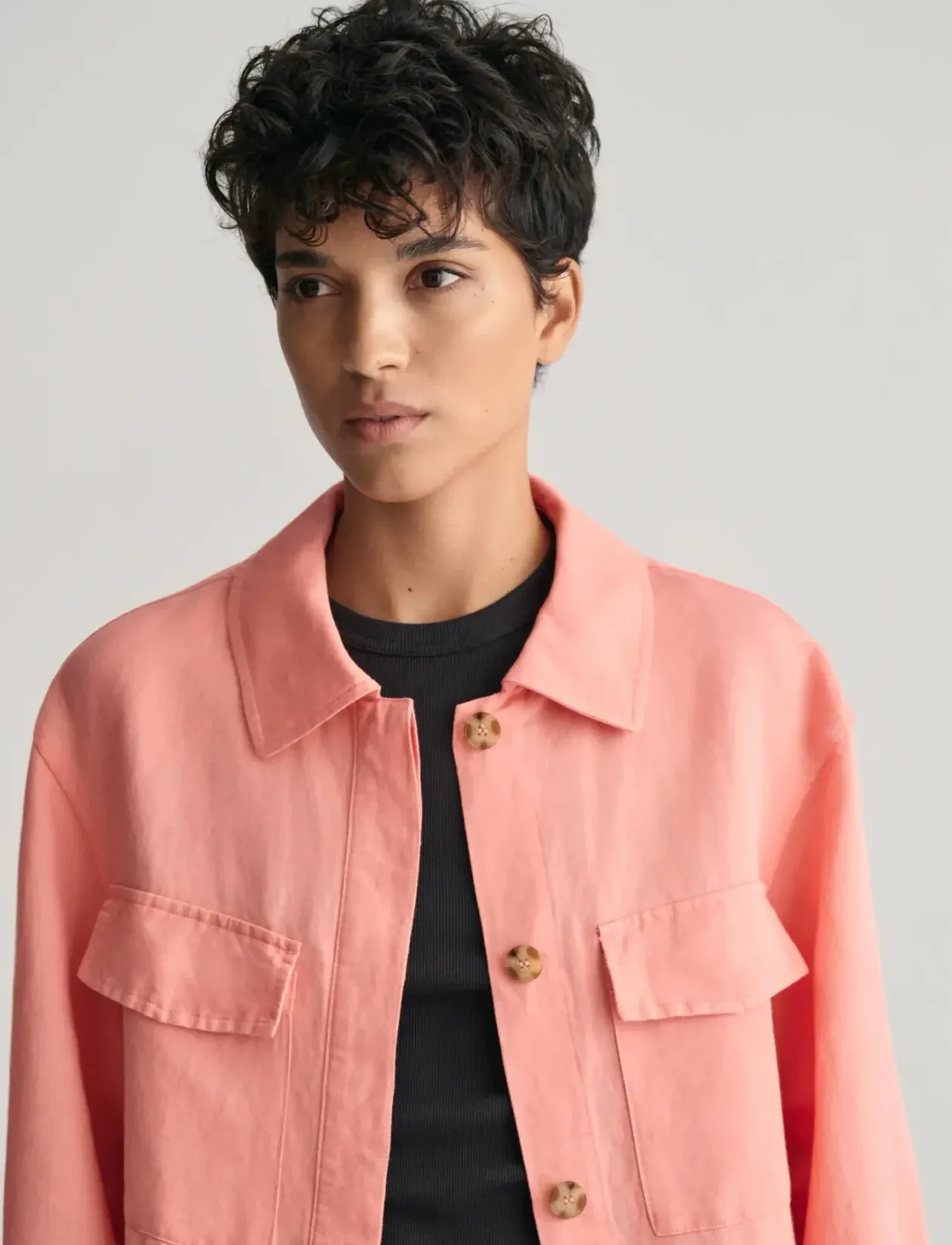 REL LINEN BLEND OVERSHIRT - Overshirts