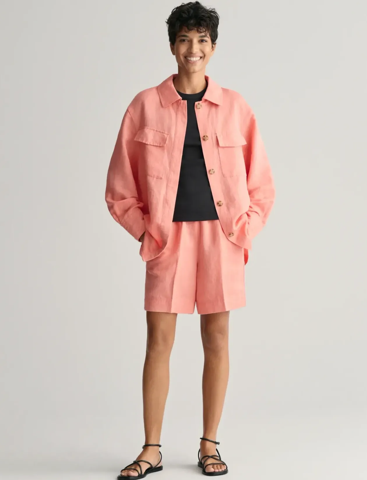 REL LINEN BLEND OVERSHIRT - Overshirts