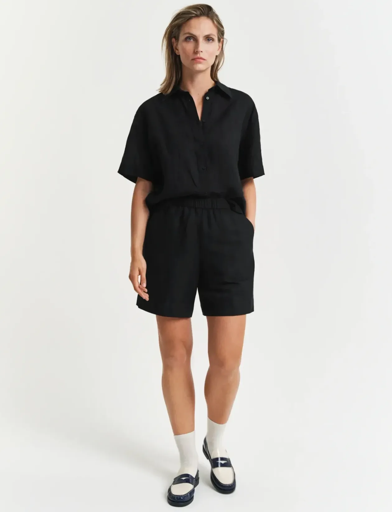REL LINEN BLEND PULL ON SHORTS - Casual shorts