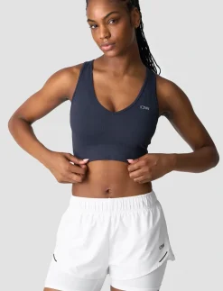 Ribbed Define Cropped V-neck Tank W - Crop tops