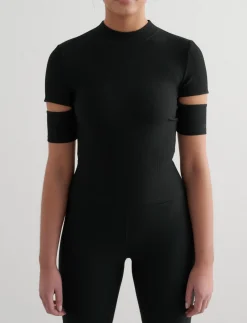 Ribbed Performance Cut-Out Top - T-Shirts