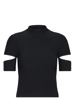 Ribbed Performance Cut-Out Top - T-Shirts
