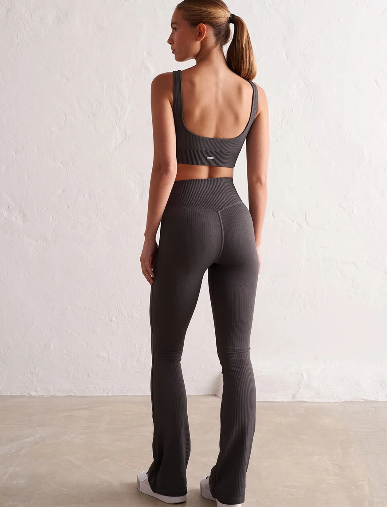 Ribbed Seamless Flare Tights - Træningstights
