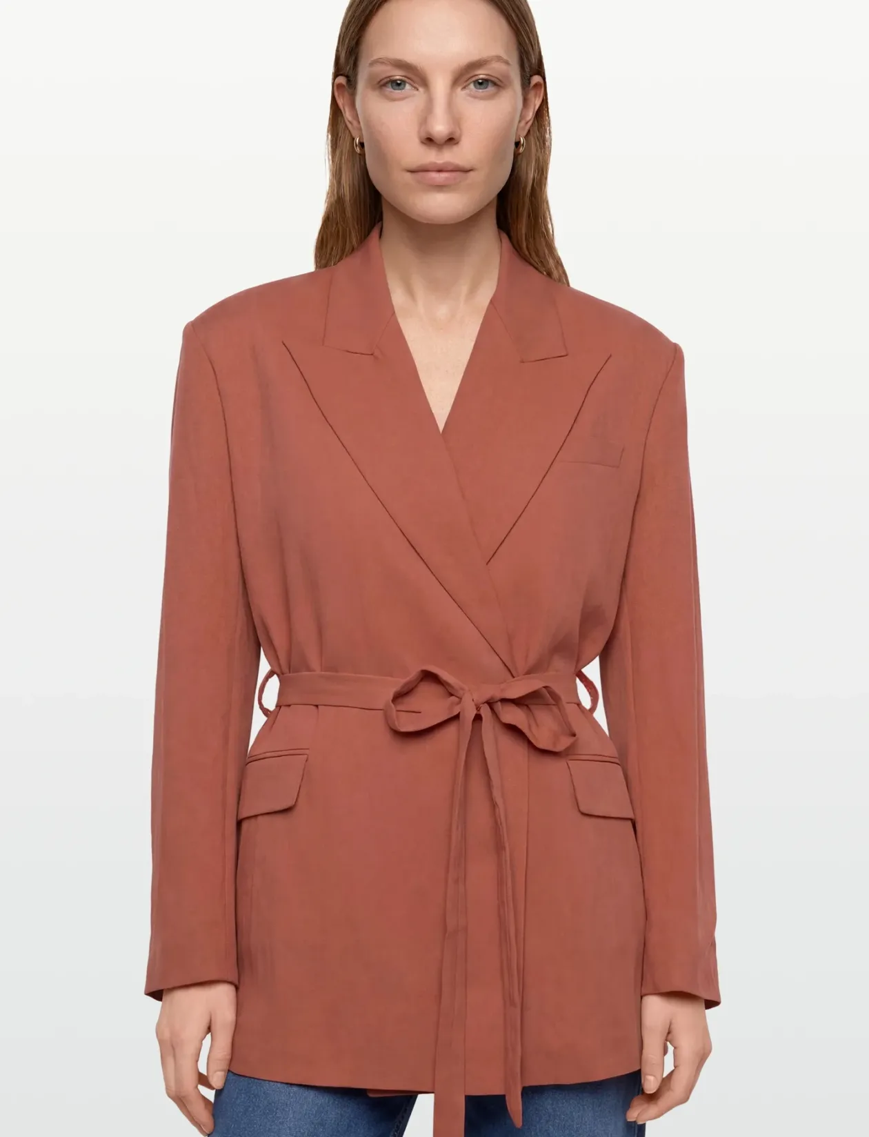 RODEBJER STAND TENCEL - Blazere med bælte
