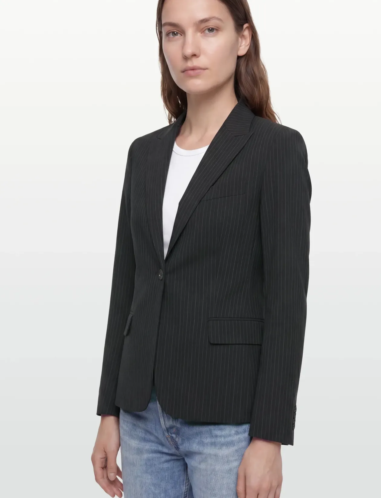 Sasha Pinstripe Blazer - Enkeltradede blazere