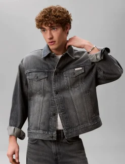 90S BLUE ASH STONE TRUCKER - Uforede denimjakker