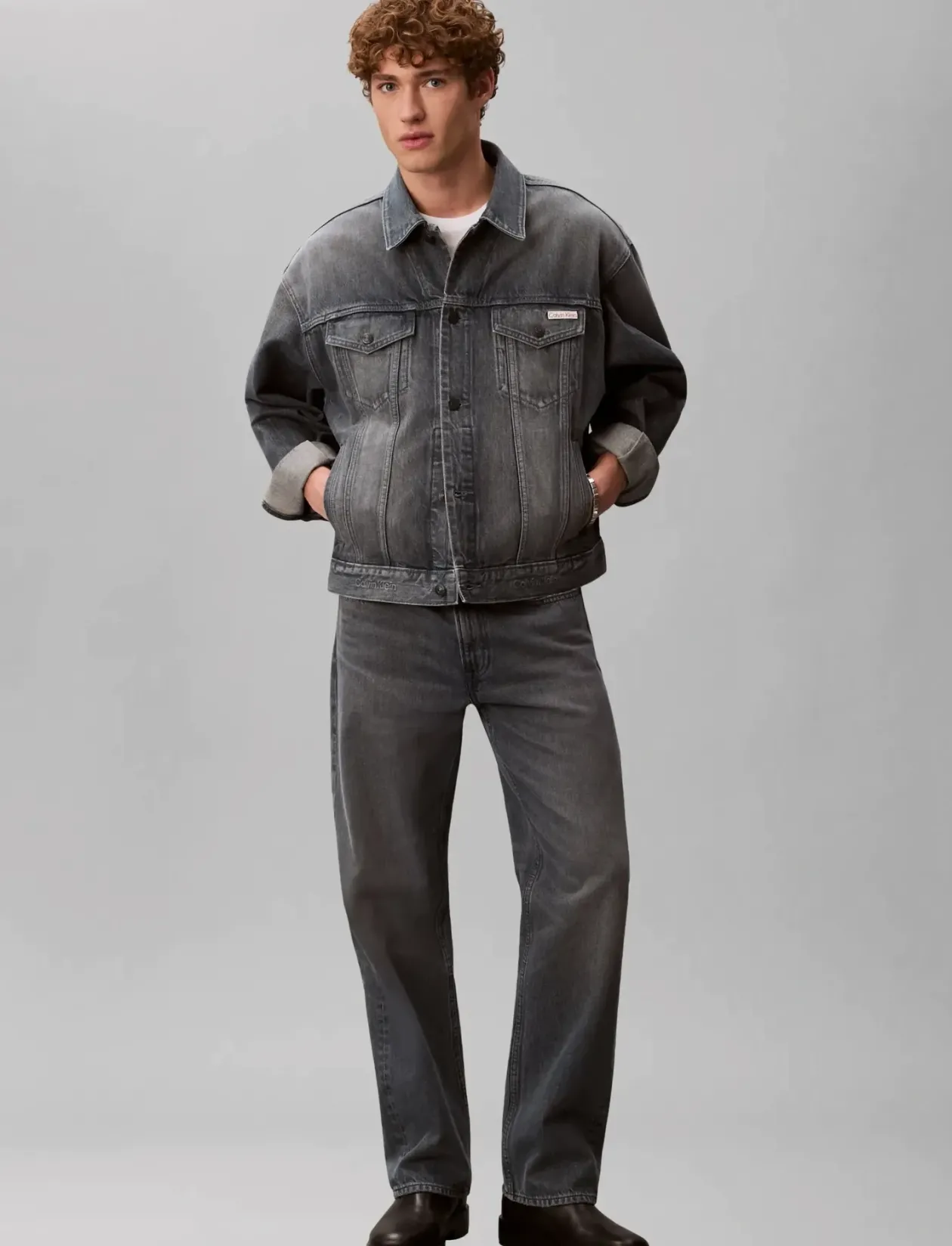 90S BLUE ASH STONE TRUCKER - Uforede denimjakker