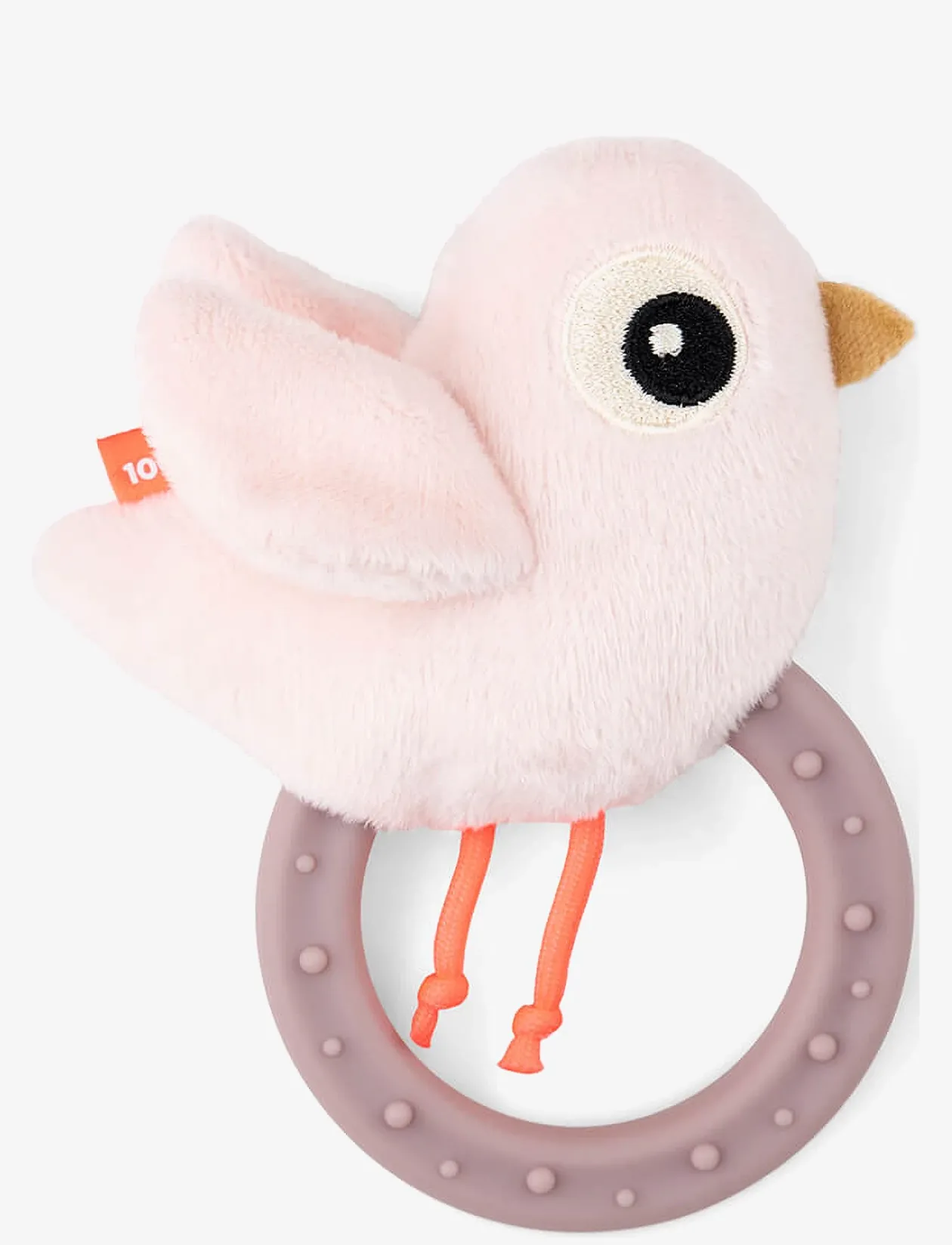 Sensory rattle w/teether Birdee Powder - Bidelegetøj