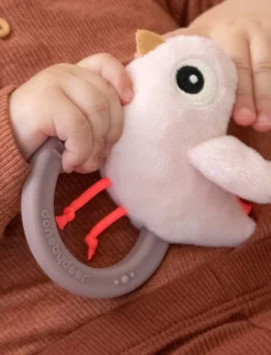 Sensory rattle w/teether Birdee Blue - Bidelegetøj