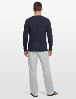 SHANE REG COT VIN M TEE LS - Langærmede t-shirts