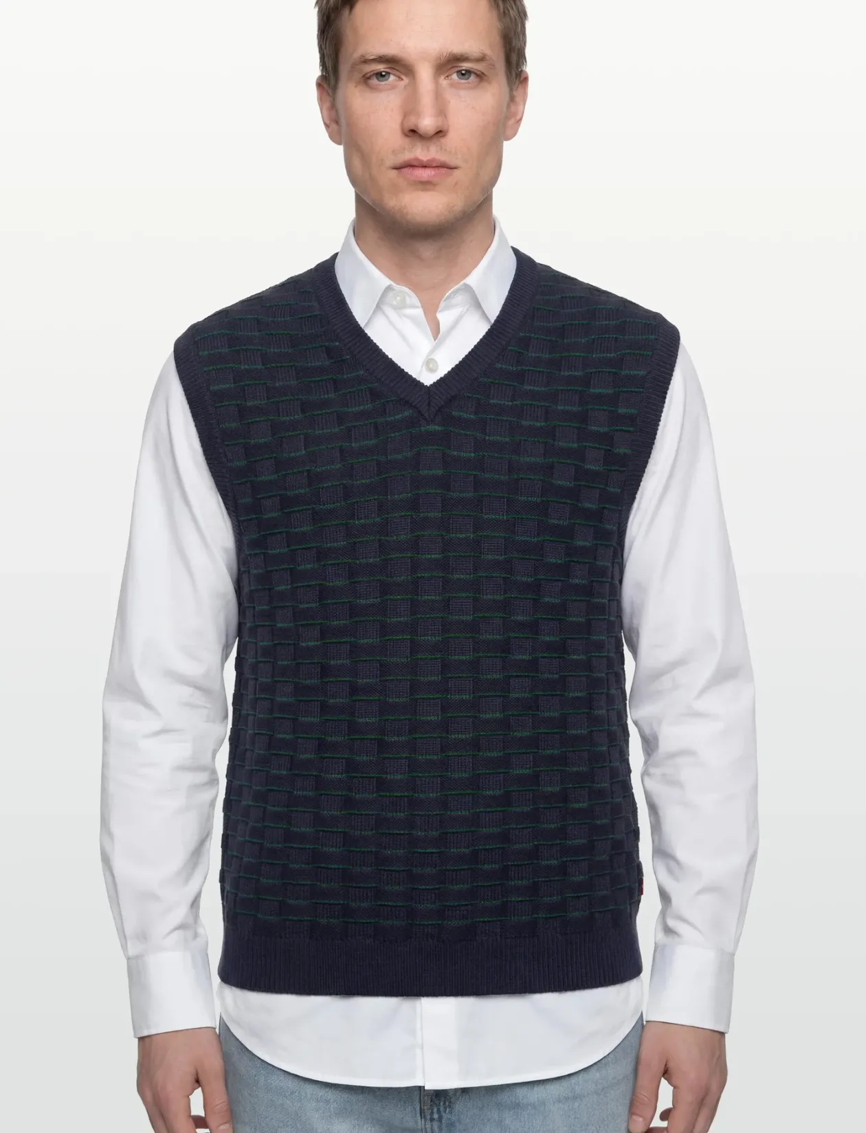 SKYLINE SWEATER VEST BASKETWEA - Strikveste